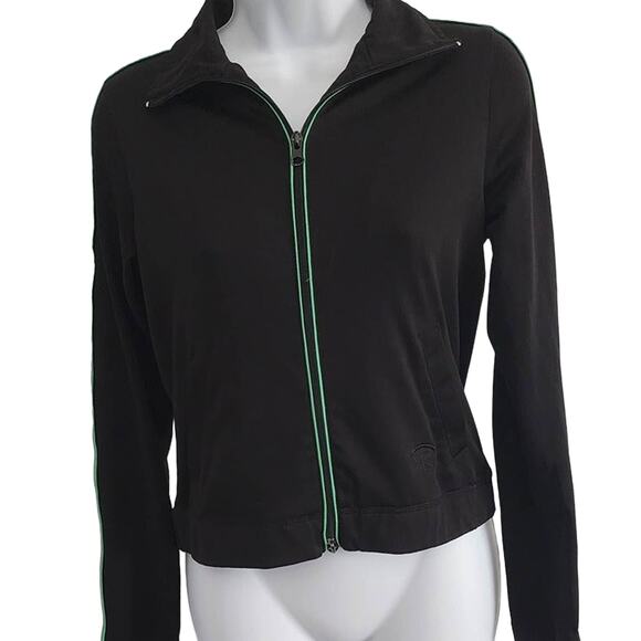 Oleg Cassini Sport Size P/S Black Zipper Short Athletic Jacket - Picture 1 of 6